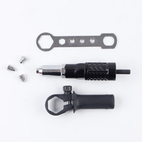 Adaptateur de pistolet à riveter noir, outil de retrait de noyaux de rivets, outil de rivetage pour perceuse électrique, pistolet à rivets en alliage d'aluminium