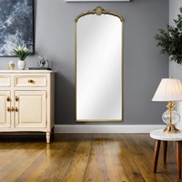 Grand miroir mural baroque français antique, cadre en fer rétro, décoration intérieure, miroir magnifique de luxe pour murs luxueux