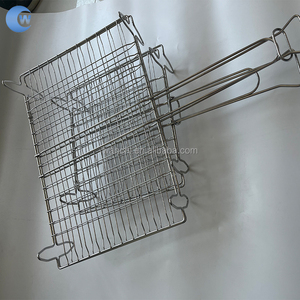 ที่หนีบบาร์บีคิวตาข่ายโลหะพับได้อเนกประสงค์สำหรับกลางแจ้งที่<span class=keywords><strong>หนีบ</strong></span>บาร์บีคิวสำหรับไก่ปลาข้าวโพด - Product Image 1