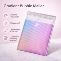 Nouvelle tendance Logo personnalisé coloré Girly Style Poly sac feuille bulle Mailer pour vêtements cosmétique