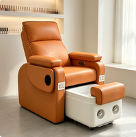 Fauteuil de pédicure électrique personnalisable pour thérapie des pieds, en plastique, origine Guangdong, système de jets sans tuyau, lampe LED pour salon de manucure et tatouage