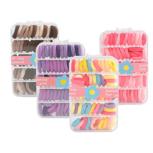 Caldo 60 pz/scatola elastico per donne ragazze adolescenti bambini carini cerchio per <span class=keywords><strong>capelli</strong></span> elastico buona corda elastici in Nylon fasce per <span class=keywords><strong>capelli</strong></span> - Product Image 1