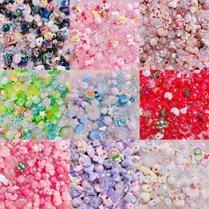 Perles en lucite multicolores et multiformes, forme irrégulière, pour la fabrication de chaînes de téléphone portable, de porte-clés, accessoires faits à la main - Product Image 1