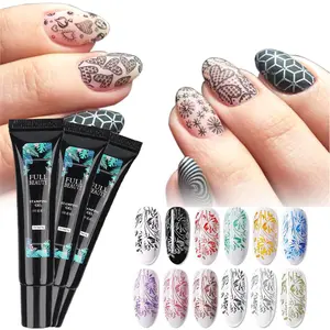 8ml Stempel gel Nail Art Stamp ing Print UV-Polier gel Lacke Glitter Gold Silber Transfer Polish Maniküre Zubehör