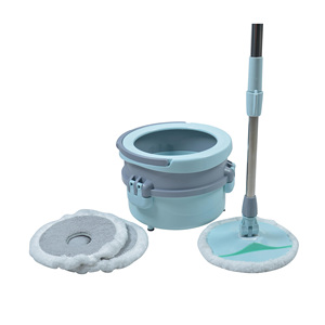 Seau de vadrouille magique de luxe à 360 degrés Panier en plastique robuste Manche télescopique pour le nettoyage de la maison 360 degrés pour vadrouille rotative - Product Image 2