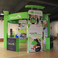 Stand d'exposition modulaire en aluminium personnalisé 20x20, portable, avec affichage publicitaire en tissu tendu, équipement d'exposition moderne