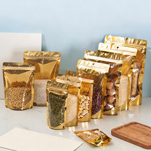 Bolsas de Embalaje de Alimentos al por Mayor, Bolsas de Mylar Resistentes a la Humedad para Granos y Cereales, con Acabado Dorado Brillante y Cierre Hermético - Product Image 3