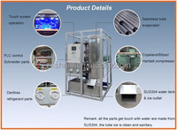 Machine à glaçons en tube automatique de moyenne capacité pour usine de transformation alimentaire