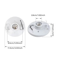 Douille de lampe E27 en porcelaine blanche personnalisée avec interrupteur à tirette, prise à vis 250V, cordon, utilisation intérieure/extérieure, CE ROHS, directement de l'usine