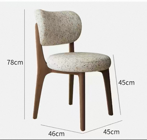 Silla de Comedor Gorange de Estilo Nórdico Retro Moderno y Sencillo, Respaldo Lily, Madera Maciza, Tapicería de Tela, Muebles para el Hogar, Cafetería y <span class=keywords><strong>Restaurante</strong></span> de Lujo - Product Image 1