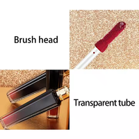 Rouge à lèvres liquide de luxe effet diamant, sans cruauté, longue tenue, waterproof, gloss minéral avec étiquetage de haute qualité pour le maquillage