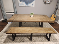 Pieds de table en forme d'épingles à cheveux pour table de jardin, terrasse et sièges d'extérieur