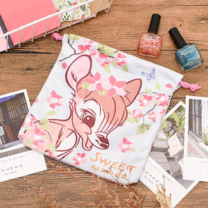 Pochette à cordon réutilisable en polaire personnalisable avec motif mignon - Product Image 3