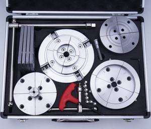 <span class=keywords><strong>Mandrin</strong></span> de <span class=keywords><strong>tour</strong></span> à <span class=keywords><strong>bois</strong></span> en acier trempé à 4 mâchoires KP96 avec serrage manuel auto-centrant (mâchoires rondes à dents des deux côtés) - Product Image 4