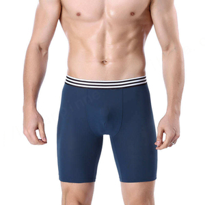 Caleçons longs personnalisés pour hommes 95% nylon 5% spandex respirant et doux, confortable, sous-vêtements tricotés à taille moyenne - Product Image 1