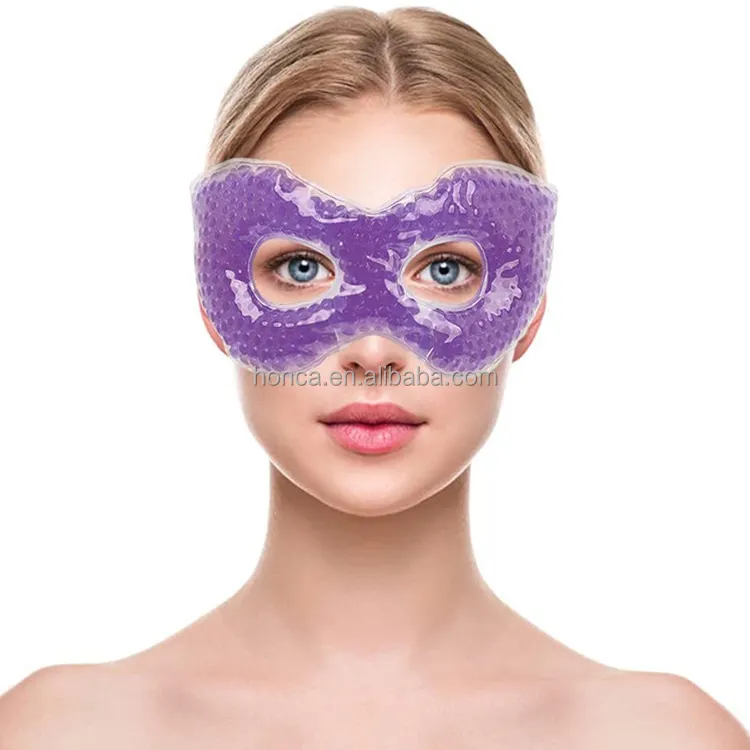 Heated Eye Mask Gel Beads Eye Packs Cooling Eye Mask Hot Cold Compress For Good Sleeping Dark Circles Relief