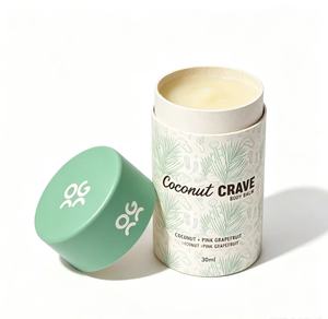 Boîte en papier recyclable avec logo personnalisé pour l'emballage de déodorants et de baumes à lèvres cosmétiques - Product Image 1