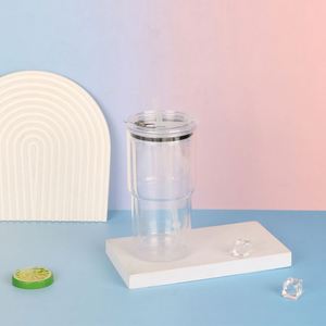 โรงงานผลิตแก้วพลาสติกสองชั้นขนาด 40 ออนซ์ พร้อมหูจับ สำหรับเครื่องดื่มมิลค์เชค ไอศกรีม และร้านขายเครื่องดื่ม - Product Image 4