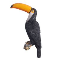 Statue en résine de toucan sur branche, style européen, décoration murale intérieure