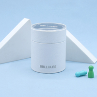 Boîte de dentifrice de luxe en carton rigide blanc, emballage artisanal cylindrique unique, fabriquée sur mesure par le fabricant, pour cadeau, avec fonctionnalité recyclable