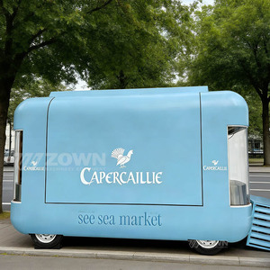 Small Mobile Food <b>Trailer</b> Coffee Truck Ice Cream Cart For Street Vending Snack Fast Food Kiosk With Full Kitchen Equipment - Product Image 2