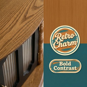 31.5-inch Round Three-Door Modern Wooden Decorative Eco-Friendly Coffee <b>Table</b> <b>for</b> <b>Dining</b> and Living Rooms - Product Image 4