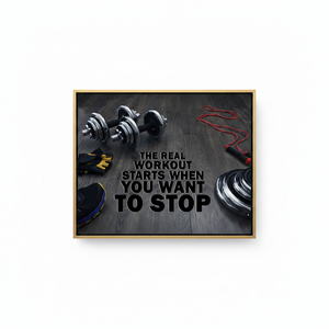 Inspiring Gym Motivation <b>Canvas</b> Print Workout Quote Wall Art for Home Gym Decor,GOLD <b>FRAMED</b> <b>CANVAS</b> - Product Image 2