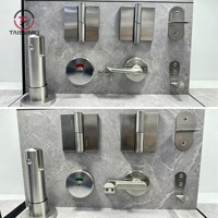 Kit de quincaillerie OEM personnalisé en aluminium pour cabines de toilettes – Serrure, charnière, pied de support, pièces de rechange pour toilettes publiques, écoles, centres commerciaux – Style moderne