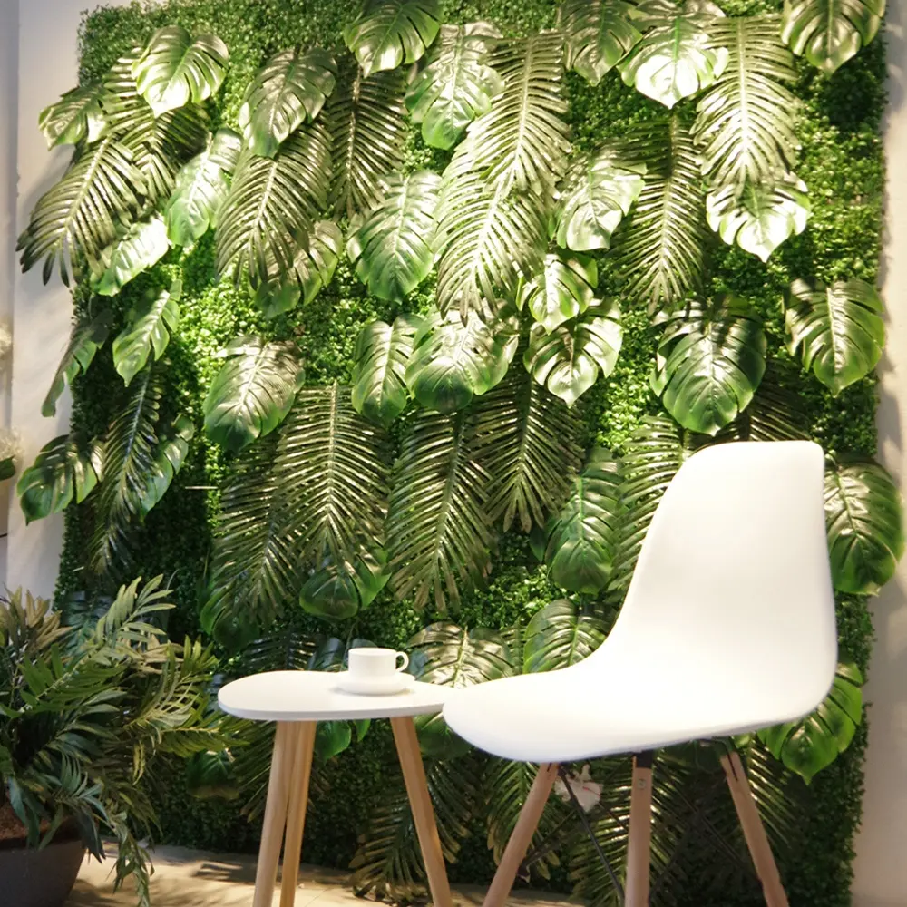 ホームガーデン装飾DIY壁掛け葉緑の壁壁装飾用人工植物