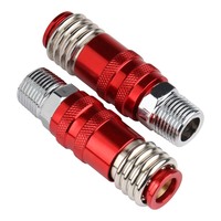 Raccord rapide pneumatique universel mâle 1/4" NPT/BSPT/BSPP, 150 Psi, en aluminium durable, industriel, coupleur de sécurité 5-en-1