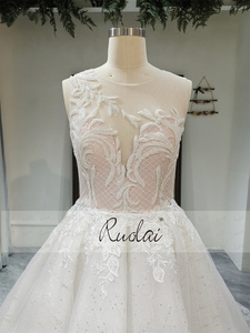 Ruolai QW01581 senza maniche in pizzo con perline e gonna rimovibile eleganti abiti da <span class=keywords><strong>sposa</strong></span> per le spose - Product Image 3