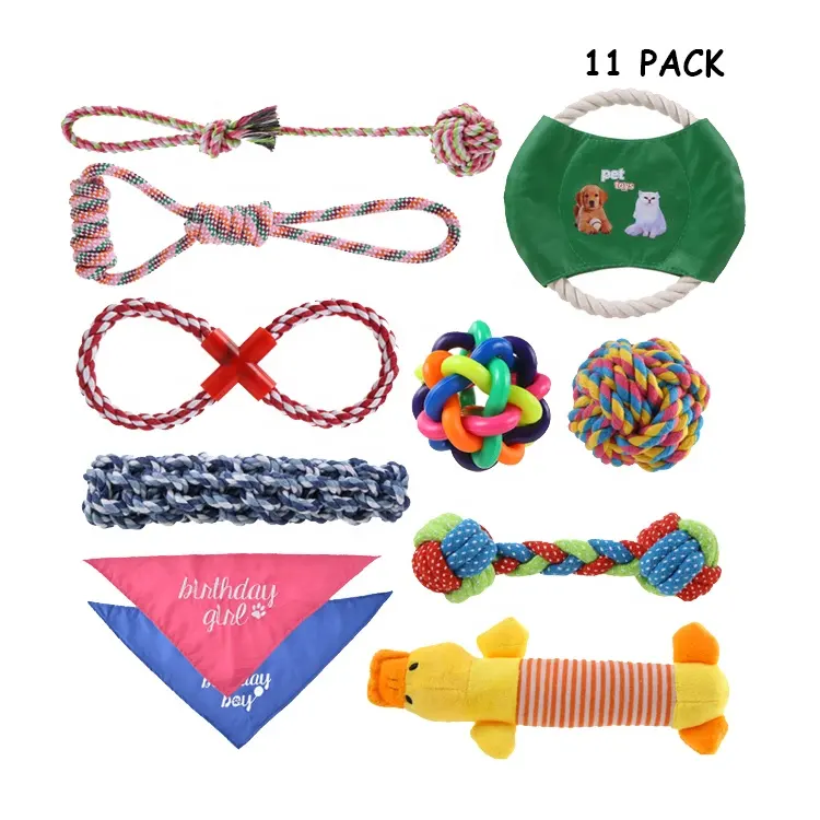 Durabale Puppy Tandjes Touw Speelgoed Custom Pak Hond Chew Speelgoed Set Geschenken 2020 Spelen Training Katoenen Touw Hond Hond speelgoed