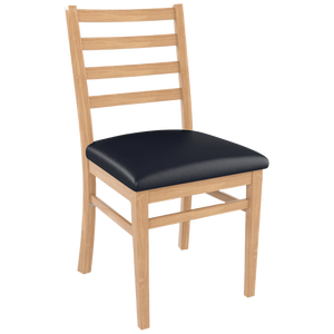 Beechwood Curved Back Plain Bistro Commercial Silla de madera italiana Restaurante - Product Image 3