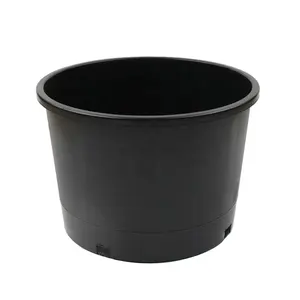 Black 3 5 7 Gallon Indoor Garden Nursery Plastic Plant Flower Grow Pot Plastic For Plant