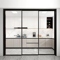 Portes coulissantes en aluminium à rupture de pont thermique pour projets résidentiels, double vitrage pour chambres modernes, hôpitaux et caves à vin