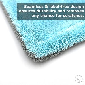 Superior Absorbency 1400 GSM Microfiber Car Drying Towel 20X40 Inches No Streaks Aqua <strong>Plush</strong> Detailing Dry Cloth <strong>Cleaning</strong> Cloths - Product Image 6