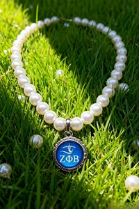 Collar de Perlas Personalizable AKA Delta Zeta SGR, Collar de Perlas para Chicas de la <span class=keywords><strong>Serie</strong></span> Griega - Product Image 3