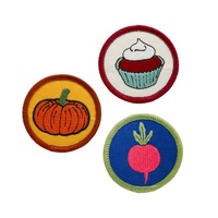 Patch applique brodé de fruits de cerise personnalisé pour la technique de broderie de tissu de jeans de vêtements