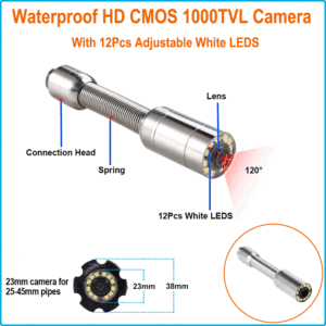 23mm drenaj muayene kamera sistemi kiti 7 inç monitör 20m kablo borusu muayene su kaçak <span class=keywords><strong>CCTV</strong></span> sistemi - Product Image 3