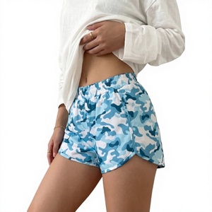 Shorts pour femmes à taille haute, imprimé léopard camouflage, doux, décontractés, pour l'été, shorts de détente légers, shorts de course pour un usage quotidien - Product Image 5