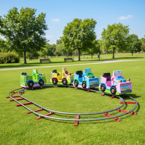 Pequeño Tren Eléctrico Parque de atracciones Paseo Mini tren de pista Paseos justos para niños tren para niños a la venta - Product Image 1
