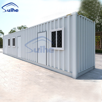 Maison préfabriquée en conteneur maritime extensible, mini-maison en conteneur préfabriquée, maison mobile préfabriquée en conteneur de 40 pieds