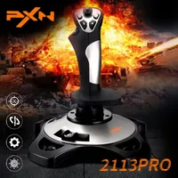 Manette Simulateur de Vol PXN-2113 Pro Joystick pour PC/Ordinateur de Bureau, Accessoire de Jeu