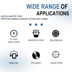 IILEER Batterie rechargeable USB de type C de bonne qualité 1850mWh CR123A 3.7V 500mAh Li-ion pour lampe de poche - Product Image 5