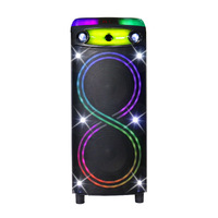 Haut-parleur portable Bluetooth haute puissance avec microphone et lumières LED effet flamme