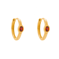 Produk penjualan terlaris perak 925 anting-anting CZ batu permata merah perhiasan cantik 2024