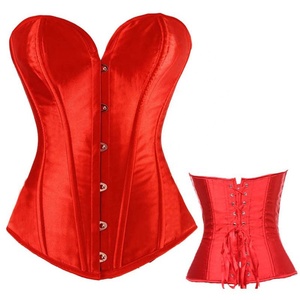 Corsets et Bustiers <span class=keywords><strong>Sexy</strong></span> pour Femmes en Satin, Bustier Brocart à Baleines, Corselet Steampunk Gothique, Fajas, Corsets Amincissants pour la Taille, Hauts Corsets - Product Image 4