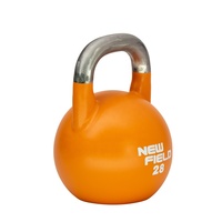 Nouveau modèle de kettlebell de compétition thermolaqué 28 kg, outil de fitness personnalisé avec identification facile du poids, pour swing, snatch et squat