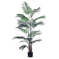 Palmier artificiel de luxe en faux Areca 5FT 6FT Moderne pour la décoration intérieure, le bureau, l'hôtel, écologique, résistant aux UV