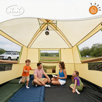 Tente de camping pour hayon de voiture SUV Kawagebo Kamp (KK) imperméable pour 6 à 10 personnes, grande tente pour voiture, fourgonnette, pick-up avec bâche de protection contre la pluie